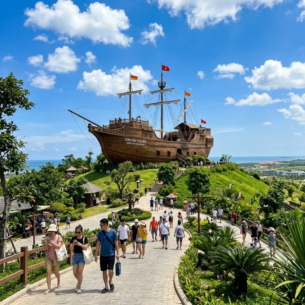 Con tàu tại khu Wonder Hill, NovaWorld Phan Thiết