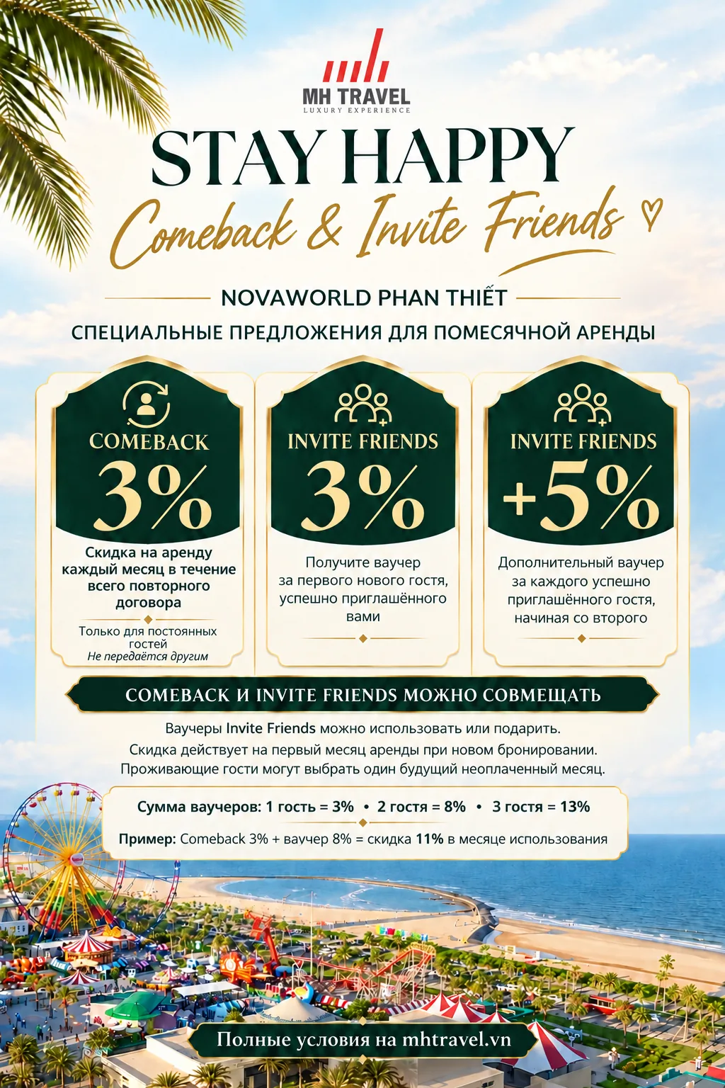 Stay Happy, Comeback & Invite Friends — NovaWorld Phan Thiet